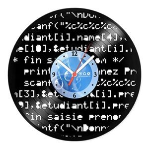 Relógio De Parede Disco Vinil Diversos - Script Computador - VDI-168 (Discos de Vinil)