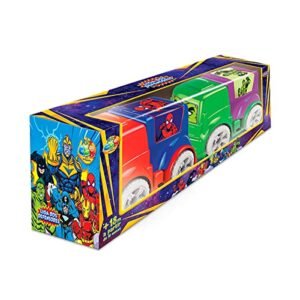 Kit com 2 Carrinhos Super Defensores II Coloridos, GGB Plast (Brinquedos)