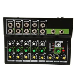 Generic Mistureiro Compacto, Som Claro 100-240V de Console de Placa de Som Independente Ajusta Ajuste de 5 Canais para DJ Studio para CD (EUA plugue 170w) (Equipamentos)