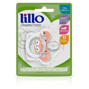 Lillo Chupeta Funny Animais Silicone Anatômico Raposa Tamanho 1, Lillo, Rosa, Tam 1 (Bebê)