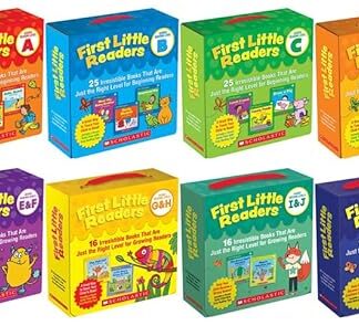 Scholastic First Little Readers 8 Parent Packs Complete Set - Guided Reading Level A, B, C, D, E&F, G&H, I&J, K&L - Liza Charlesworth (CDs)