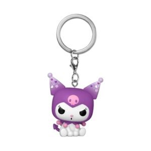 Funko Pop! Chaveiro: Kuromi 20th Anniversary & My Melody 50th Anniversary - Kuromi - Chaveiro Hello Kitty Novelty - Minifigura colecionável - Enchimento de meia - Mercadoria oficial - Decoração de (Bonecos)