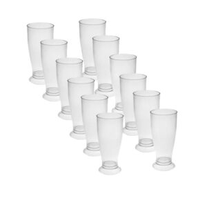 Copos Mini Tulipa Acrílico Transparente 220ml Chopp Cerveja Refrigerantes Festas Comemorações Eventos Restaurantes (12) (Cervejas)