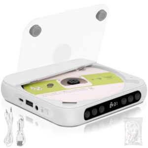 135 x 135 x 25 mm, 2000mAh, Mini CD Player Portatil, Toca CD Portatil, Alto-Falantes Duplos Integrados, Compatível com Fones de Ouvido Toca CD, Pode Ser Levado com Você (CDs)