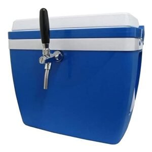 Chopeira A Gelo 34L com Torneira Italiana Cromada e Destrave para Barril 5L Azul (Cervejas)