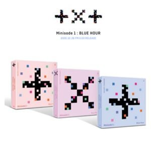 TXT Minisode 1: CD versão aleatória do 3º mini álbum Blue Hour + 128p Photobook + 2p adesivo + papel lírico + 43p atrás do livro + 1p cartão de foto + 1p cartão postal + conjunto de cartão fotográfico de mensagem + rastreamento Kpop selado (CDs)
