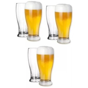 Kit 6 Copos Tulipa de Vidro 195ml para Chopp, Cerveja, Drinks e Bebidas – Design Clássico e Elegante (Cervejas)