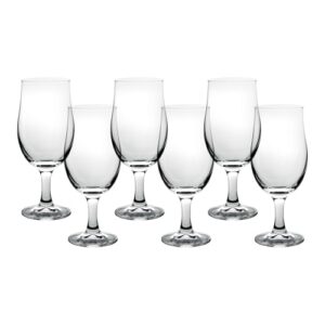 Conjunto de 6 Taças para Cerveja Draft em Vidro, 380ml, Transparente, Estilo Moderno (Cervejas)