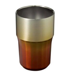 Copo Térmico Inox 384ml Cerveja Tumbler – Parede Dupla Design Premium Conserva Temperatura (Laranja) (Cervejas)
