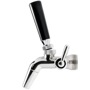 Torneira de cerveja com vedação frontal, dispensador de cerveja de controle de fluxo, torneira de cerveja de aço inoxidável para cerveja caseira, bicos de torneira de metal para hastes e torres padrão (Cervejas)