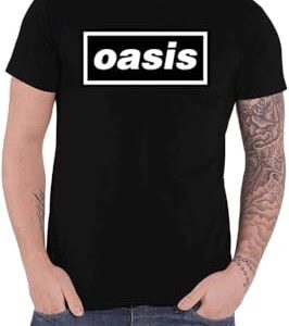 Oasis Camiseta masculina, Preto, P (CDs)