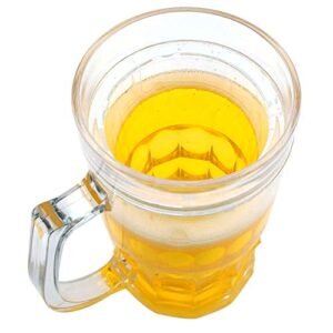 GARASANI 450 ml criativo mezanino duplo verão cidade gelo paródia caneca de cerveja falsa acessórios de decoração engraçado novidade copo presente (Cervejas)