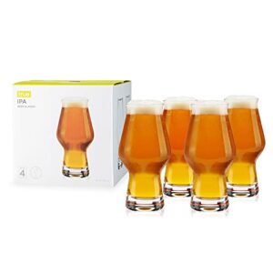 True Copos de cerveja IPA, Stouts, Pilsners, IPAs, copos de bebida, festa de anfitrião, aniversário, noite de jogos, churrasco, festas ao ar livre, artigos de vidro, utensílios de bebida, 473 ml (Cervejas)