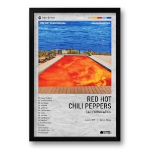 Quadro Álbum Spotify Californication - Red Hot Chili Peppers - 40x60cm (Discos de Vinil)
