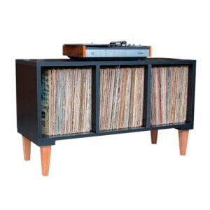 Serena Estantes Rack Para Vinil e Toca Discos PENY - 2 Prateleiras, Art Deco, 189 Discos, Enviado Montado, MDF 18mm (Discos de Vinil)