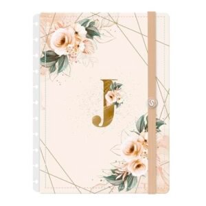 Capa e Contracapa Iscool Disc Para Caderno Monograma Floral Nude E Dourado Letra J (G (20 x 27,5 cm)) (Discos de Vinil)