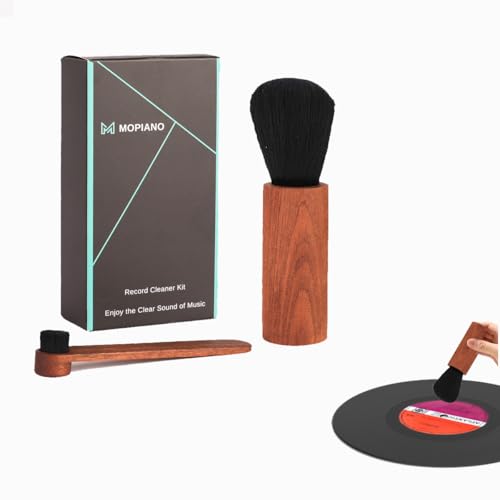 MOPIANO Kit de limpeza de discos de vinil, escova de disco de vinil e escova Stylus para toca-discos LP CD Álbuns antiestática limpeza de poeira, acessórios de vinil. (Discos de Vinil)