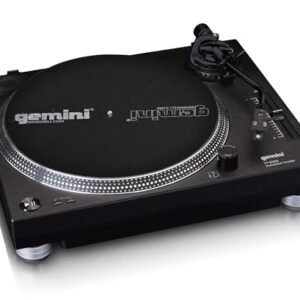 Gemini Sound TT-5000 Toca-discos de acionamento direto de alto torque com USB – Digitalize vinil, pré-amplificador Phono integrado, 33/45/78 RPM, controle de passo, pronto para DJ (Discos de Vinil)