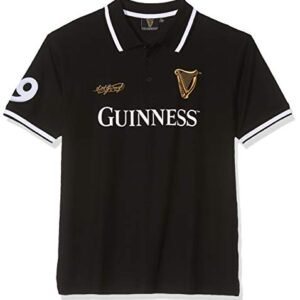 Camisa polo Guinness preta 59 (P-XGG), Preto, Large (Cervejas)