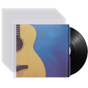 Capas de disco para discos de vinil, capas protetoras de vinil transparentes 32,8 cm × 12,20 cm internas 4,7 Mil 30,5 cm Capas de álbum LP para proteção de armazenamento de álbuns - 20 peças (Discos de Vinil)