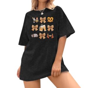 VILOVE Camiseta Oktoberfest Big German Oktoberfest, camiseta divertida com estampa de cerveja, Cinza escuro B, G (Cervejas)