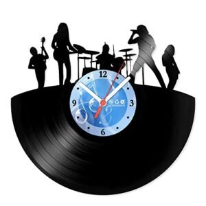 Relógio De Parede Disco Vinil Música - Banda Musical - VMU-002 (Discos de Vinil)