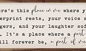 Kendrick Home Presentes de memória - There's This Place Decoração de lembrança de madeira de lei branca para o luto, luto exclusivo, luto ou presentes de memorial para a perda do ente querido (CDs)