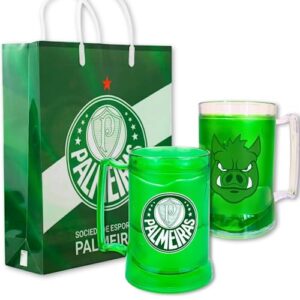 Caneca Térmica Palmeiras Copo Termico Cerveja Chopp Chope Kit Com 2 Oficial Sacola Presente (Cervejas)