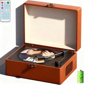 Elyblo Player Portatil, 110-220V Toca CD Portatil, Tocador de CD de Alto-Falante Duplo HIFI, Leitor de CD Retrô para Decoração de Casa, Toca Discos com Vários Modos de Reprodução, 3600mAh (CDs)