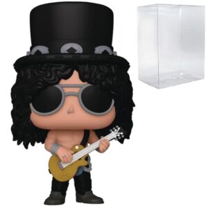 POP Rocks: Guns N' Roses - Slash (1990) Funko Boneco de vinil (incluído com caixa protetora compatível), multicolorido, 9,5 cm (Discos de Vinil)