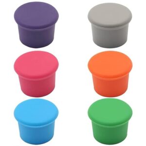 Vedação hermética e tampa de silicone reutilizável para garrafa de vinho/cerveja - fácil de usar e limpar (sortidas, 6) (Cervejas)