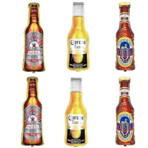 8 balões de garrafa de cerveja Corona para churrasco, decorações de festa de cerveja, balões de tequila, festa de verão na piscina, aniversário, decorações de despedida de solteiro (Cervejas)
