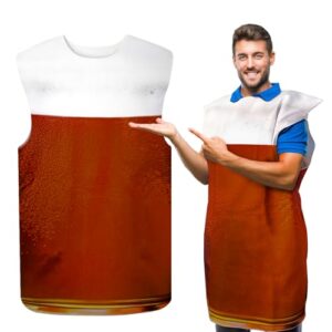 SPORTBANG Fantasia de caneca de cerveja para adultos, roupa de vidro de cerveja alemã Oktoberfest, tamanho único, festa de Halloween, cosplay (Cervejas)