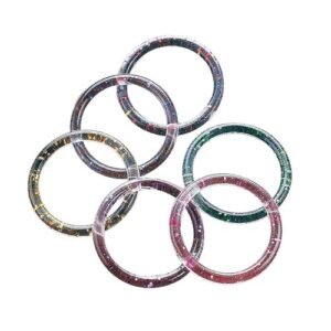 Anéis de vinil com glitter (144 peças) (Discos de Vinil)