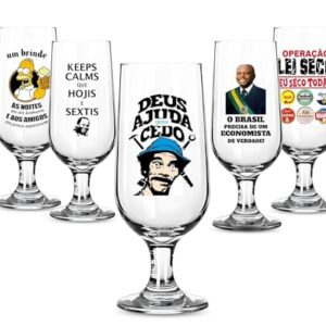 Taça Cerveja/Chopp 300ml Personalizada Frases Engraçadas Vários Modelos Vidro Presente Taça Floripa (SEU MADRUGA) (Cervejas)