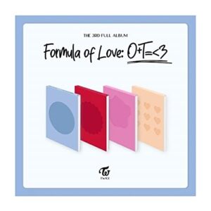 TWICE Formula of Love: O+T=<3 3rd Album FULL OF LOVE Ver CD+Book+1p Index Photo Paper+2p Scientist ID Card+1p D.I.Y Sticker+1p Break Scratch Card+4p Card+Tracking Sealed (CDs)