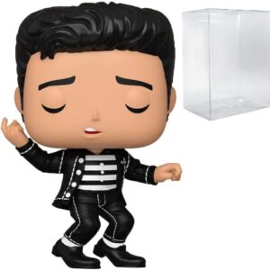POP Elvis - Boneco de vinil Jailhouse Rock Funko (incluído com caixa protetora compatível), 9 cm (Discos de Vinil)
