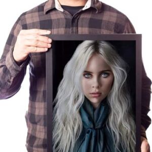 Quadro Foto Billie Eilish Arte Poster Com Moldura (CDs)