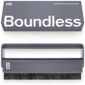 Boundless Audio Escova de limpeza de discos – Escova de limpeza de vinil – Escova de vinil antiestática de fibra de carbono – Acessórios para toca-discos (Discos de Vinil)