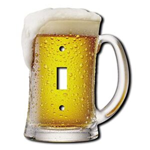 Off the Wall Plates - Tampa elétrica acrílica decorativa para caneca de cerveja - Interruptor de luz único (Cervejas)