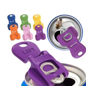 Magicalsea - 6 peças abridor de lata de cerveja colorido superior e abridor de lata de refrigerante à prova de vazamento - ferramenta fácil de abrir e selar - abridor de abas de plástico premium com (Cervejas)