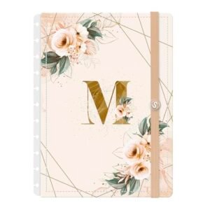 Capa e Contracapa Iscool Disc Para Caderno Monograma Floral Nude E Dourado Letra M (G (20 x 27,5 cm)) (Discos de Vinil)