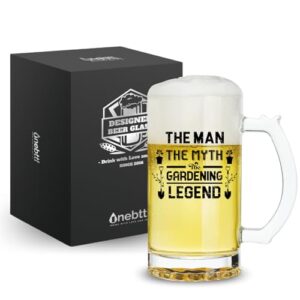 Onebttl Presentes para amantes de plantas - Caneca de cerveja Legend 500 ml - Presentes para amantes de plantas de vidro de cerveja para o Dia dos Pais, Natal, Ação de Graças (Cervejas)