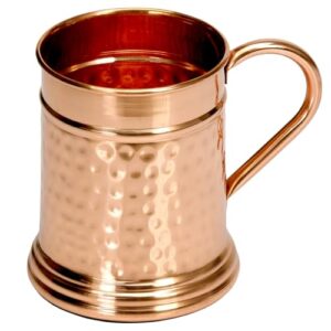 NZM Caneca premium de cobre martelado Moscou de 623 g | Caneca feita à mão 100% cobre puro | Caneca de cerveja grande de 623 g | Mantém as bebidas geladas por mais tempo | Melhor presente - perfeito (Cervejas)