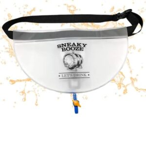 Sneaky Booze Bolsa de garrafa oculta para homens e mulheres: Saco portátil de álcool indetectável de 946 ml. Frascos de quadril de corpo de licor de vinho de plástico oculto. Sacos de viagem (Cervejas)