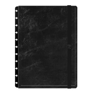 Capa e Contracapa Para Caderno Iscool Disc G Blackout Couro Preto (Discos de Vinil)