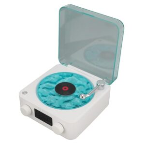 The Waves Vinyls Player, toca-discos de vinil vintage sem fio, alto-falante Bluetooth Waves Vinyls com luz ambiente e visor de hora, Waves Player sem fio, presente criativo (Discos de Vinil)