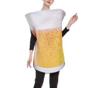 Jdlsppl Fantasia de Halloween unissex Oktoberfest Party Light Tanks gola redonda meio da coxa atuando cervejas, Amarelo, Small-Large (Cervejas)