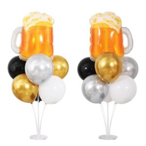 Conjunto de balões de cerveja de 14 peças de 30,5 cm - decorações para festa de verão, festival de cerveja, festa de aniversário, casamento e mais decoração (Cervejas)