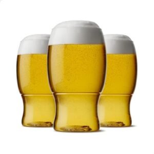 TOSSWARE Conjunto de 48 copos de cerveja de plástico transparente, recicláveis, inquebráveis e transparentes, 48 unidades (pacote com 1) (Cervejas)